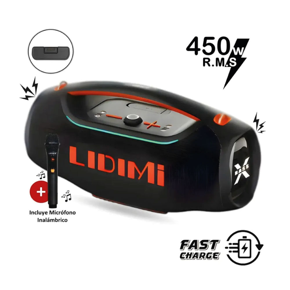 Parlante Bluetooth Portátil Lidimi D-S679 Super USB AUX 450w