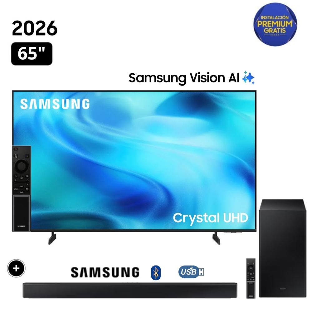 Televisor Samsung Smart TV 65"" Crystal UHD 4K UN65U8000H  + Soundbar HW B450
