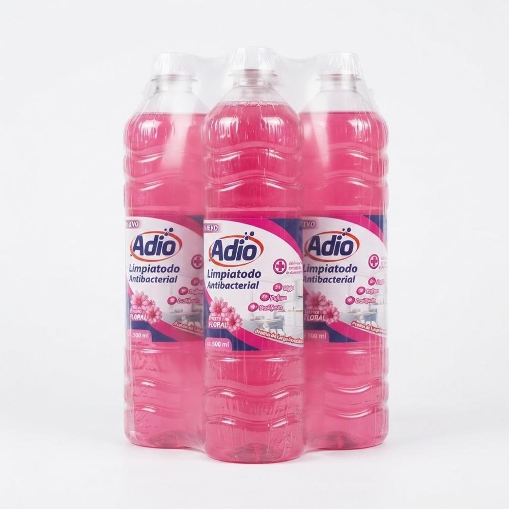 Pack x3 ADÍO Limpiatodo Antibacterial Floral 900ml cada uno
