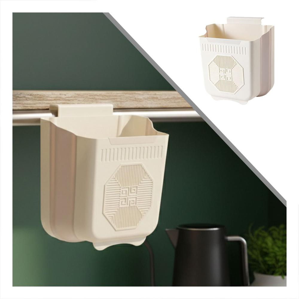 Contenedor Plegable para Puerta 26x25.5x15.5cm Crema y Plomo en Cocina Y Ligas Regalo