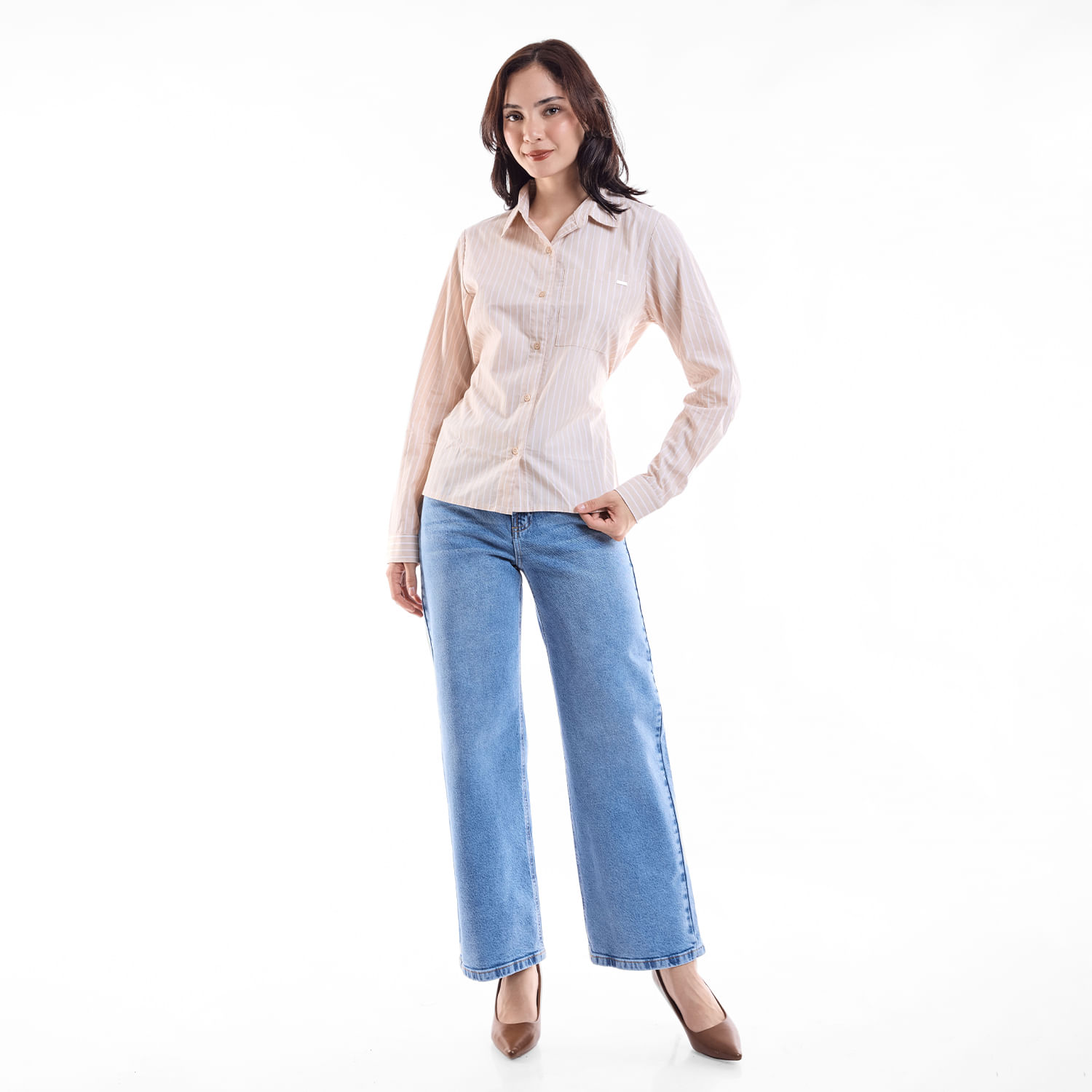 Jean Mujer Estrella2 Metal Straight Celeste Cielo 32