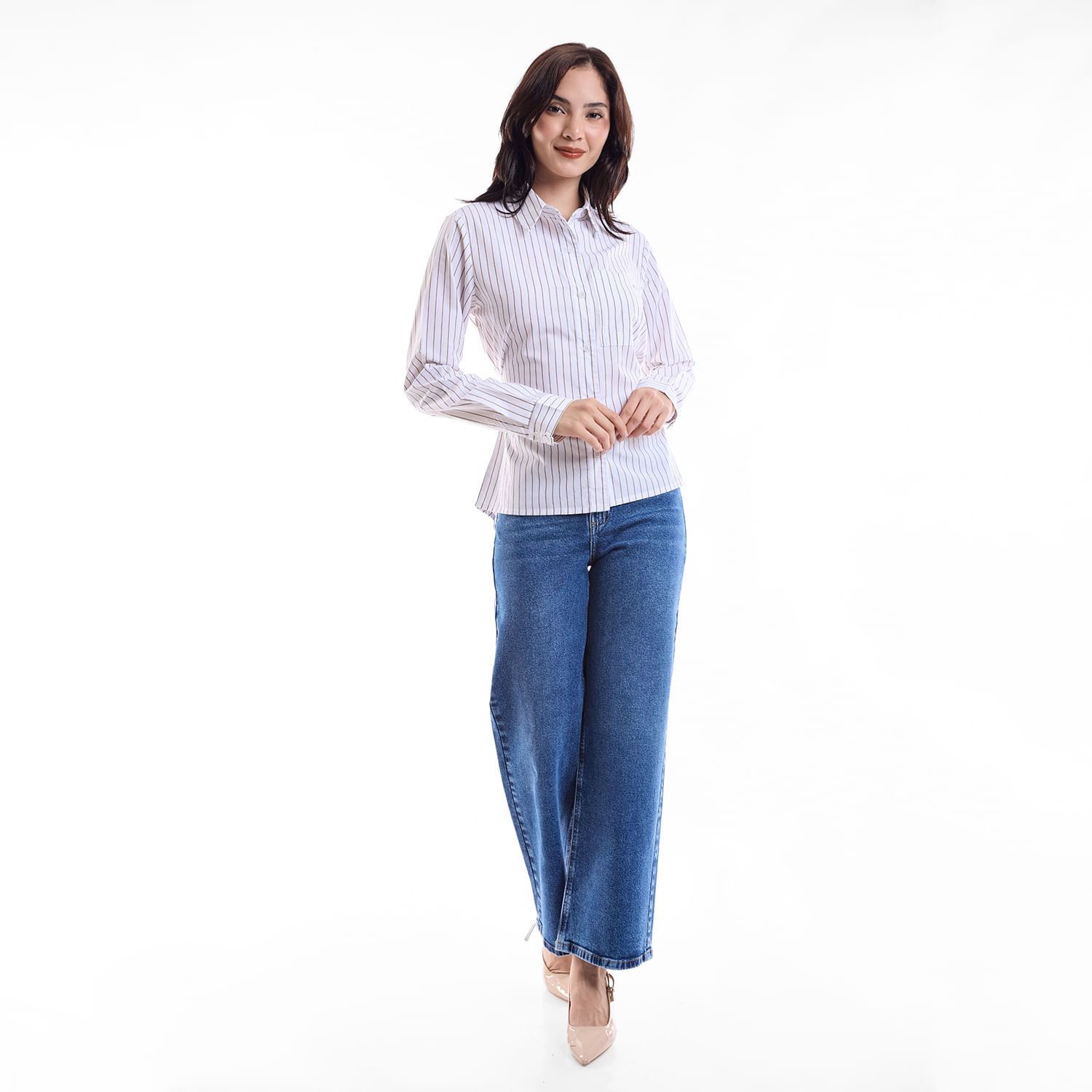 Jean Mujer Estrella2 Metal Straight Azul Acero 28