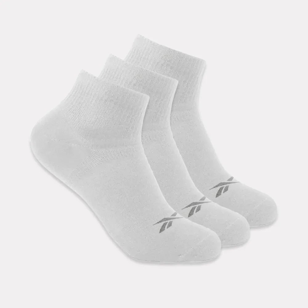 Medias Deportivas Reebok Unisex Quarter 3p Blanco M