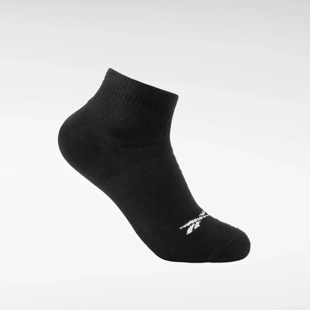 Medias Deportivas Reebok Unisex Quarter 3p Negro S