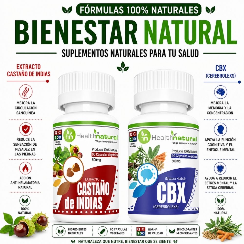 CASTAÑO DE INDIAS HEALTHNATURAL Y CBX CEREBROLEXS HEALTHNATURAL