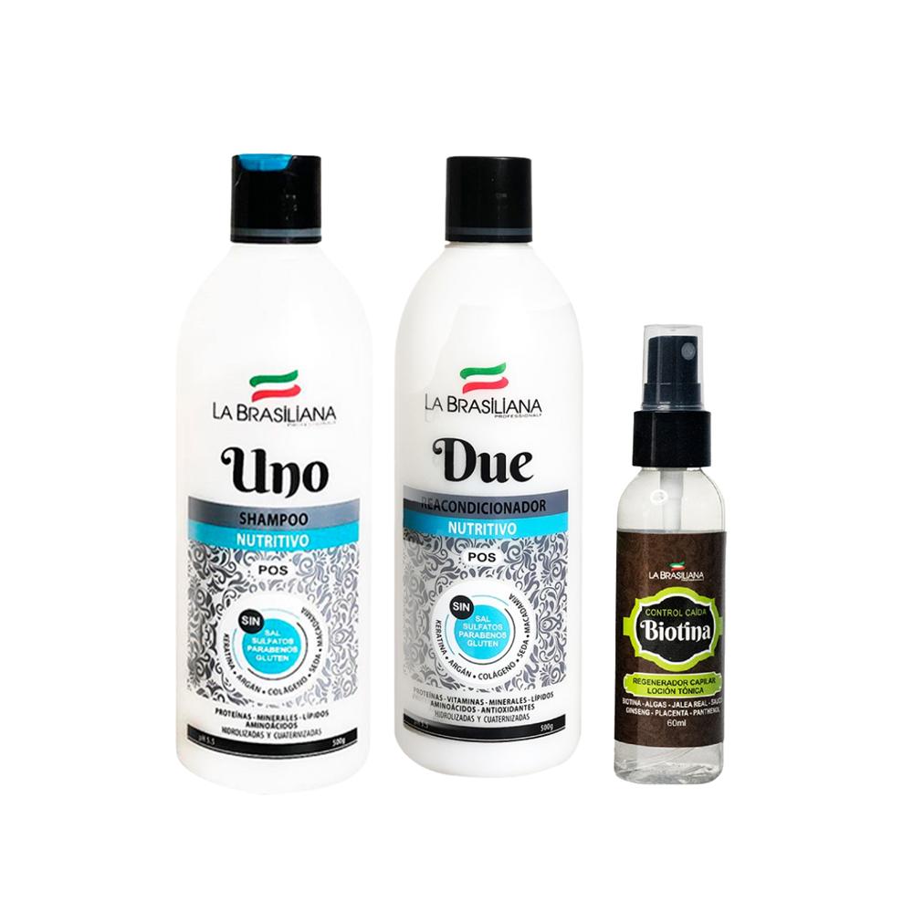 Combo Shampoo Uno Con Reacondicionador Y Biotina 60Ml