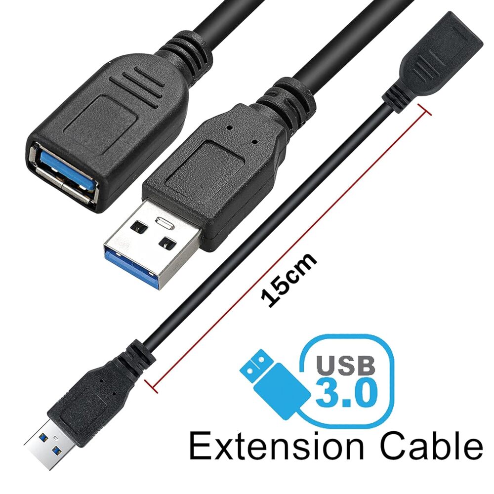 CABLE USB-2.0 MACHO A USB-2.0 HEMBRA DE 1.5MTS