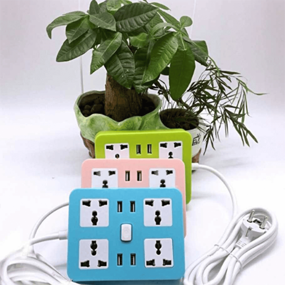 EXTENSION CUADRADA UNIVERSAL 4 - USB 4- 2M