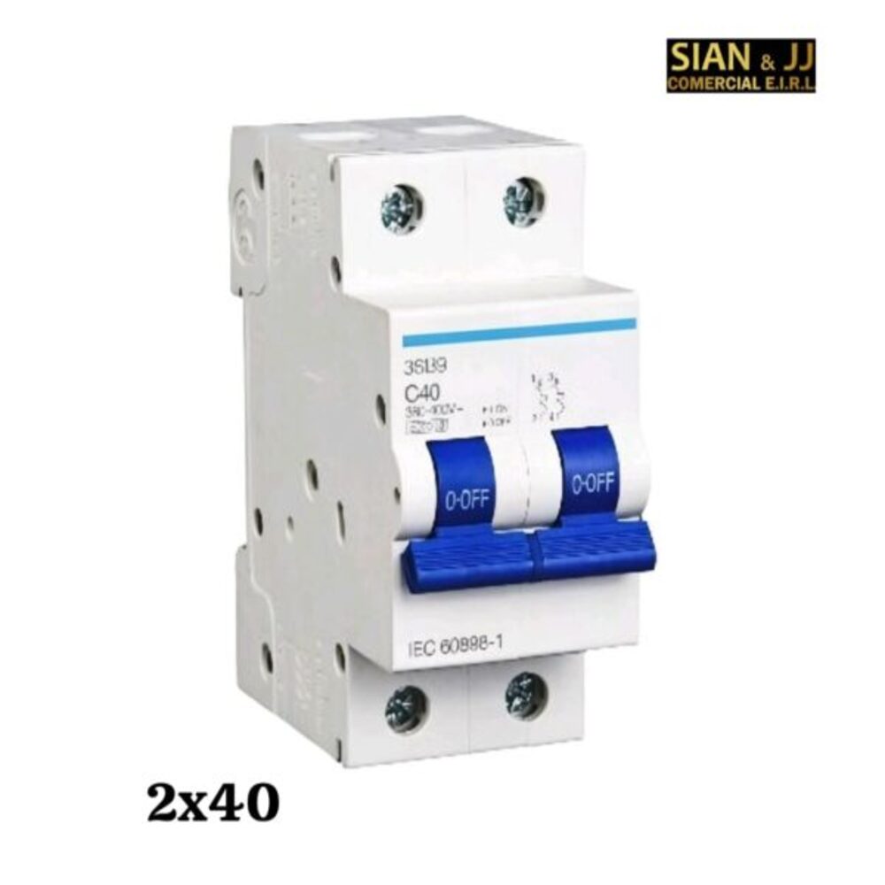 INTERRUPTOR TERMOMAGNETICO 2X40AMP 220V 415V MARCA CELUX