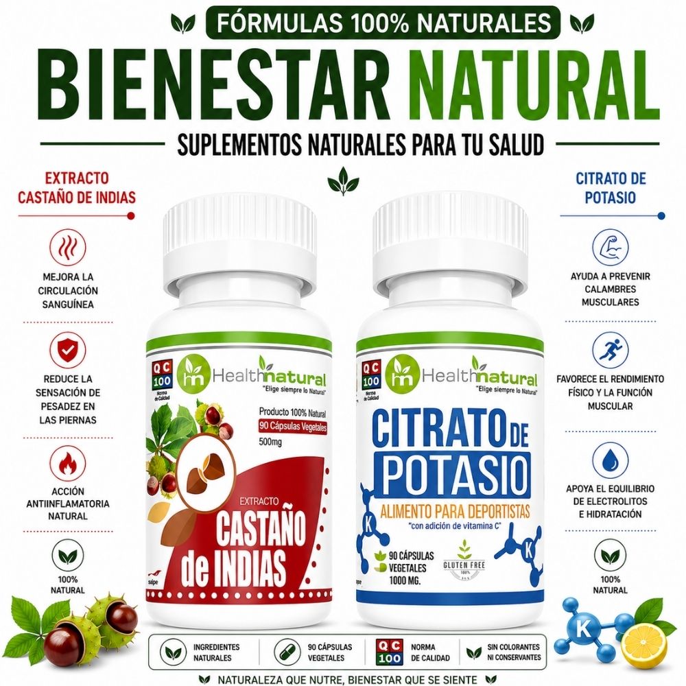CASTAÑO DE INDIAS HEALTHNATURAL Y CITRATO DE POTASIO HEALTHNATURAL
