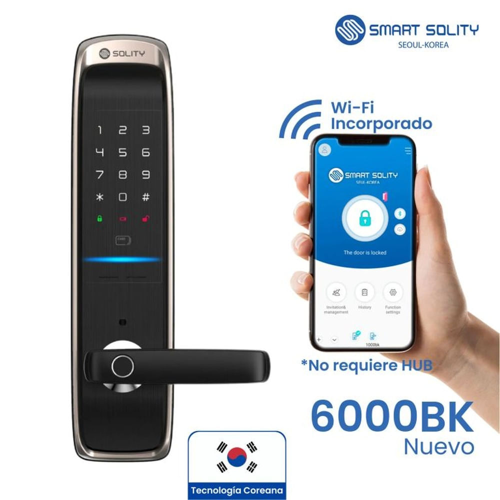 CERRADURA DIGITAL SOLITY 6000BK