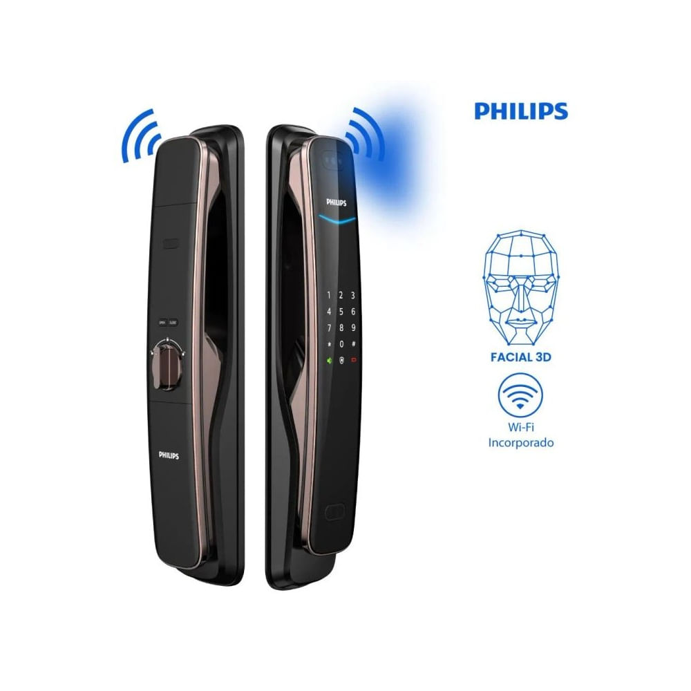 CERRADURA DIGITAL PHILIPS FACIAL 3D 702-8HWS
