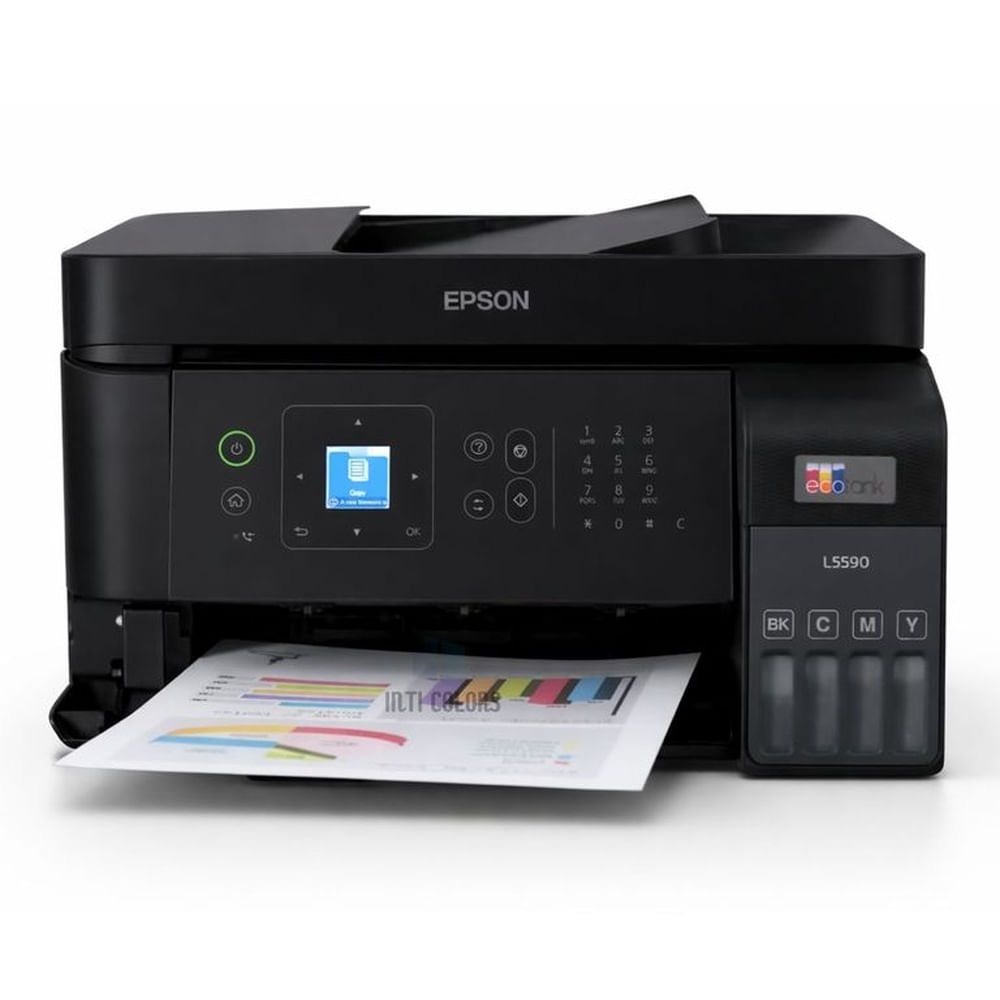 mpresora Multifuncional Epson EcoTank L5590 4 en 1 WiFi Ethernet ADF Fax Tinta Continua 110V