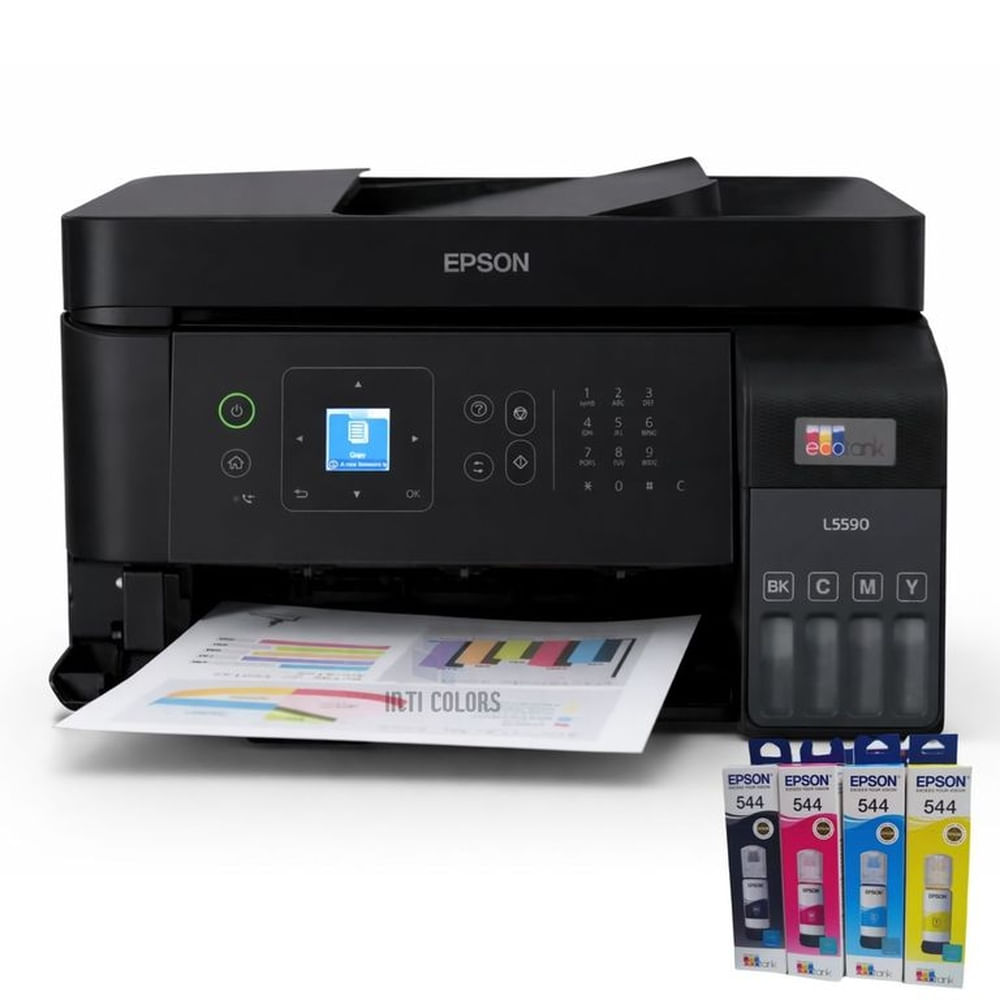 Impresora Multifuncional Epson EcoTank L5590 WiFi Ethernet ADF Fax 4 en 1 Tinta Continua 110V