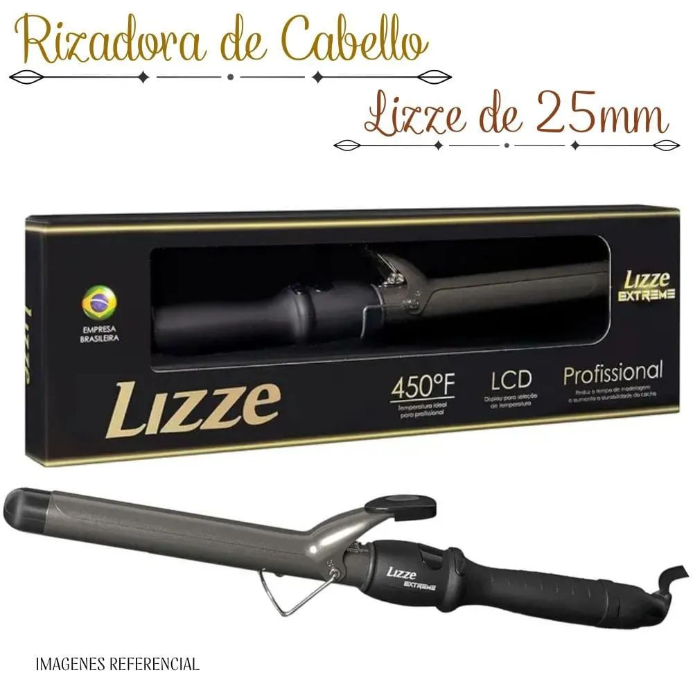 Rizadora de cabello Lizze Extreme - 25 mm