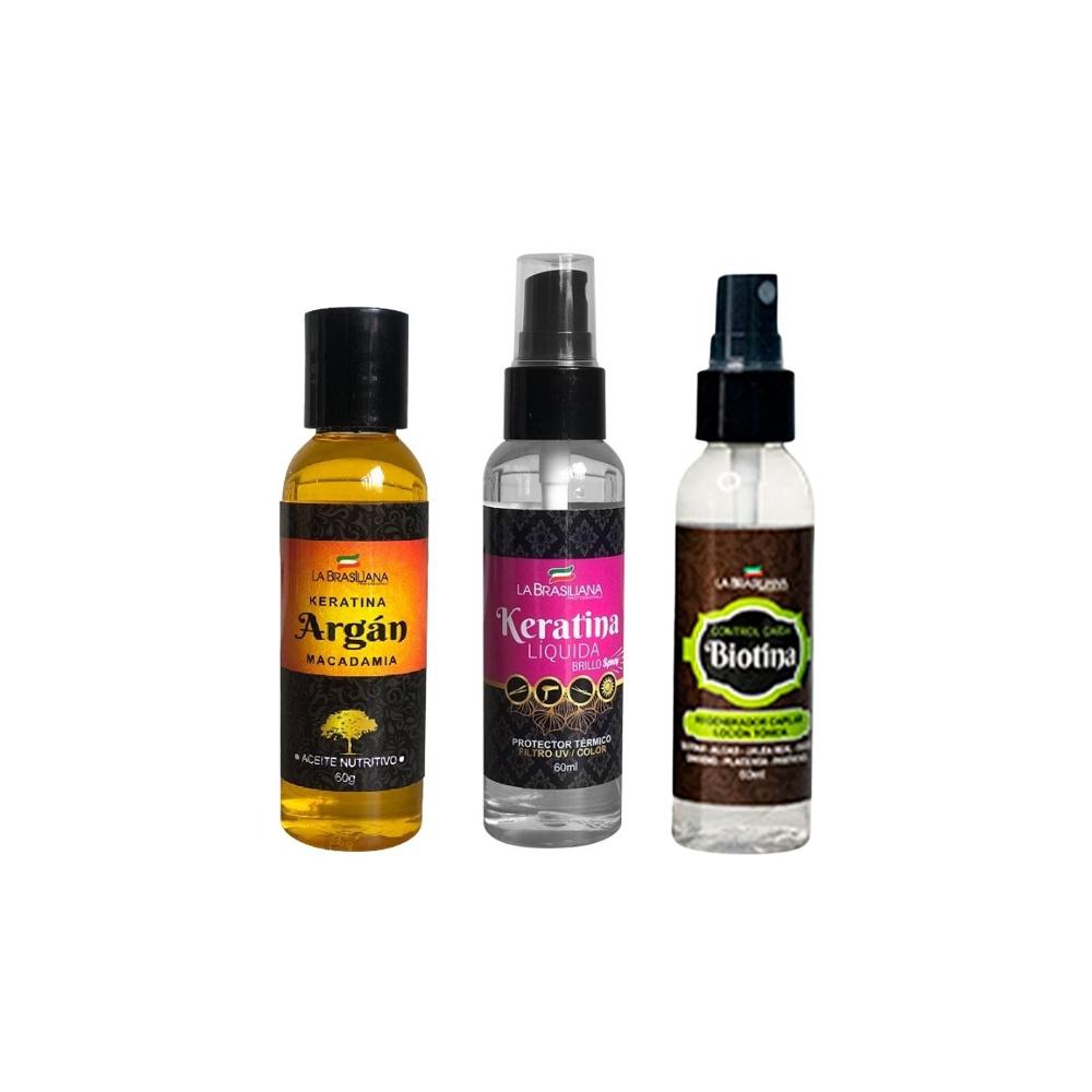 Combo Aceite De Argán Con Protector Térmico Y Biotina 60Ml