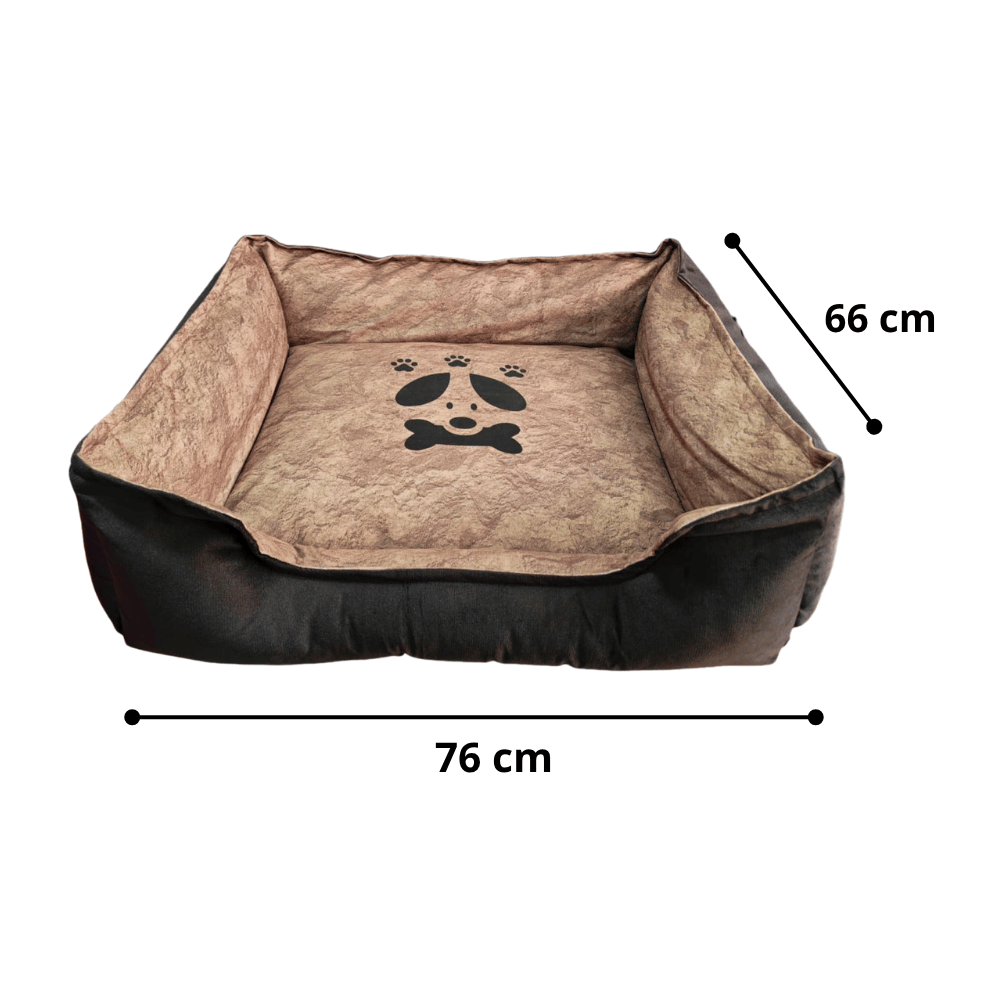 Cama Cuadrangular Para Perros y Gatos Talla 4 - Negro