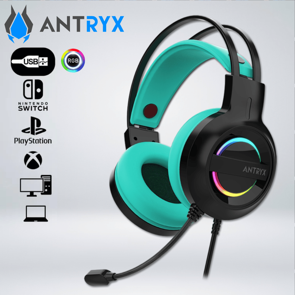 AUDIFONO GAMING IRIS-K TURQUESA RGB
