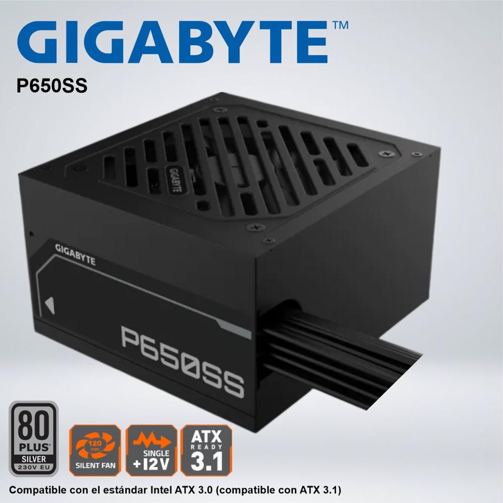 FUENTE DE ALIMENTACIÓN GIGABYTE P650SS 650W GOLD 80 PLUS SILVER
