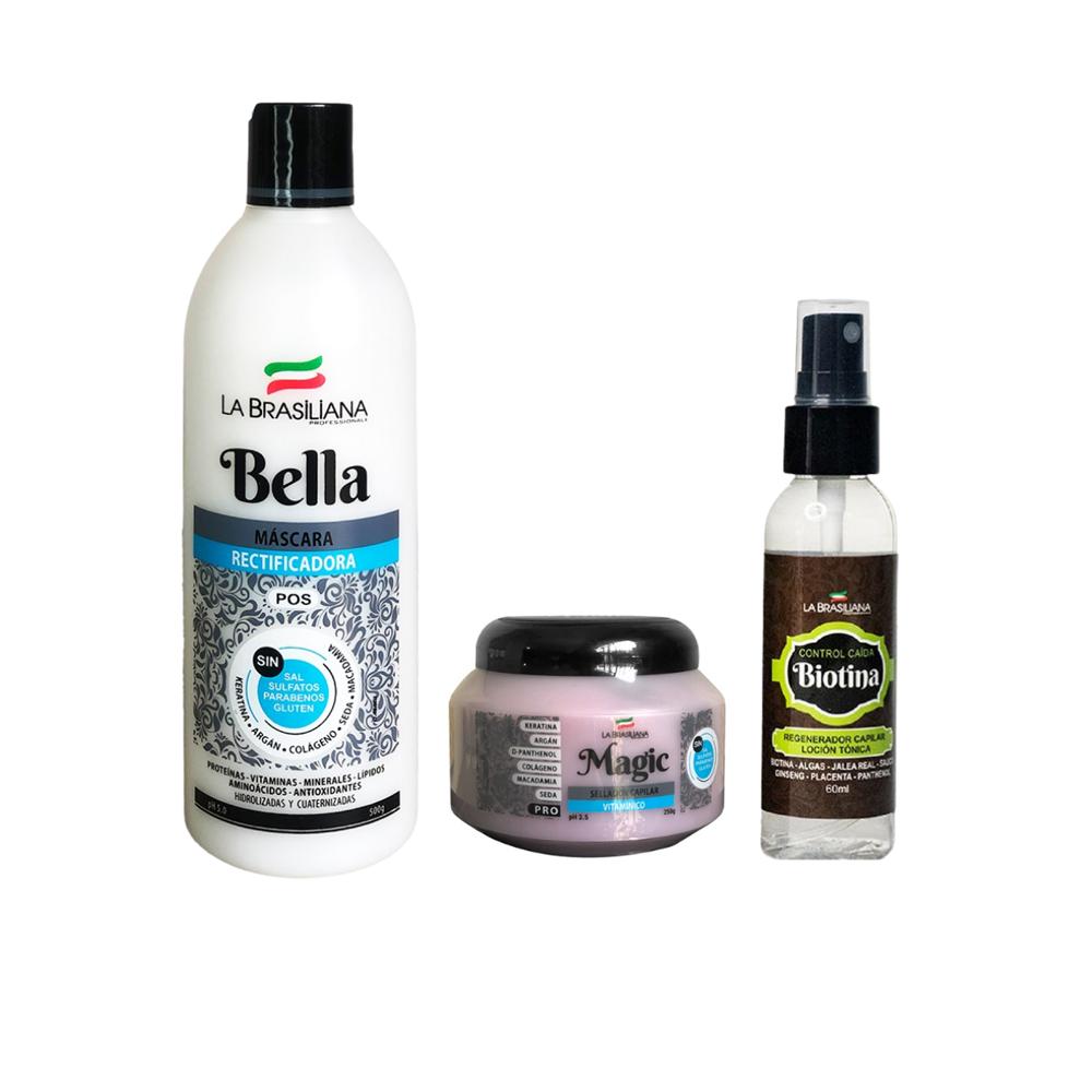 Combo Máscara BELLA con Sellador MAGIC PRO y Biotina 60ml