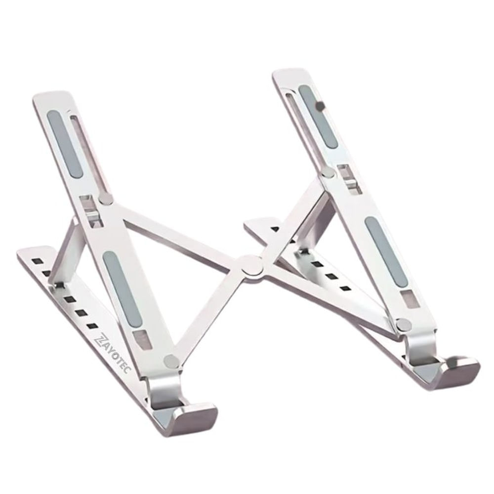 Base Plegable Aluminio para Laptop Plateada Ajustable 10 Niveles Portatil MacBook 10-17.3" Plateado