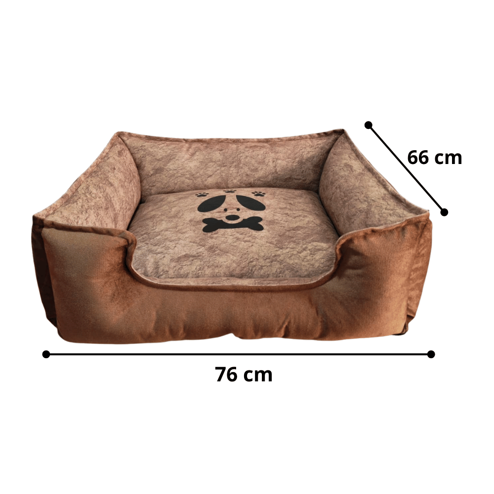 Cama Cuadrangular Para Perros y Gatos Talla 4 - Marrón