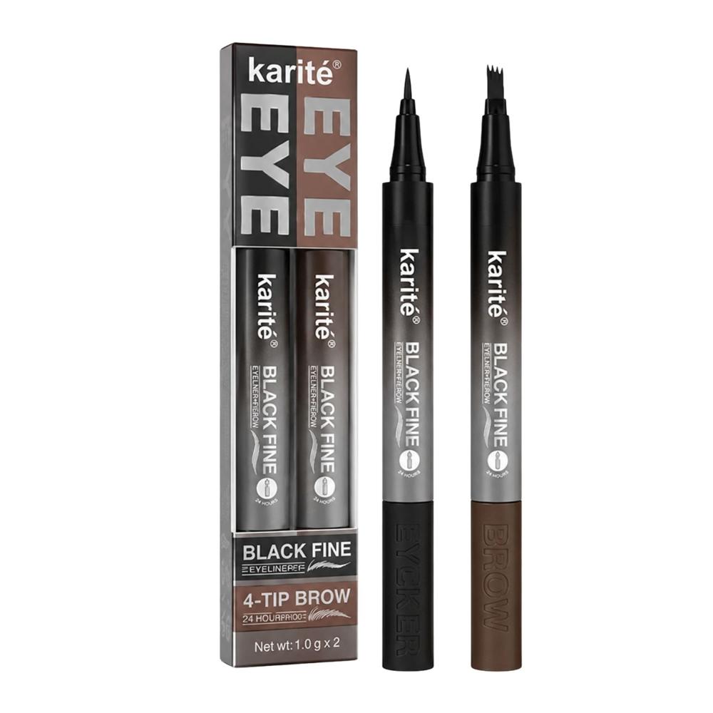 Dúo delineador Black Fine Y 4-Tip Brow - KARITÉ