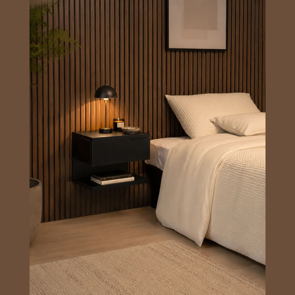Velador Flotante Emilie Ventitas Home Negro