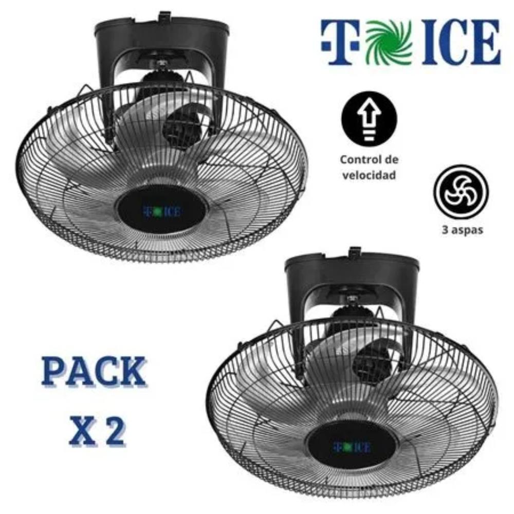 Ventilador de Techo Orbital T-ICE 20 pulgadas Potente Motor 03 Vel - 2 UNIDADES