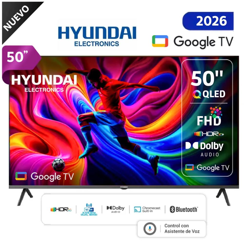 TELEVISOR HYUNDAI 50 QLED SMART TV GOOGLE TV FHD - HYLED5027QFG
