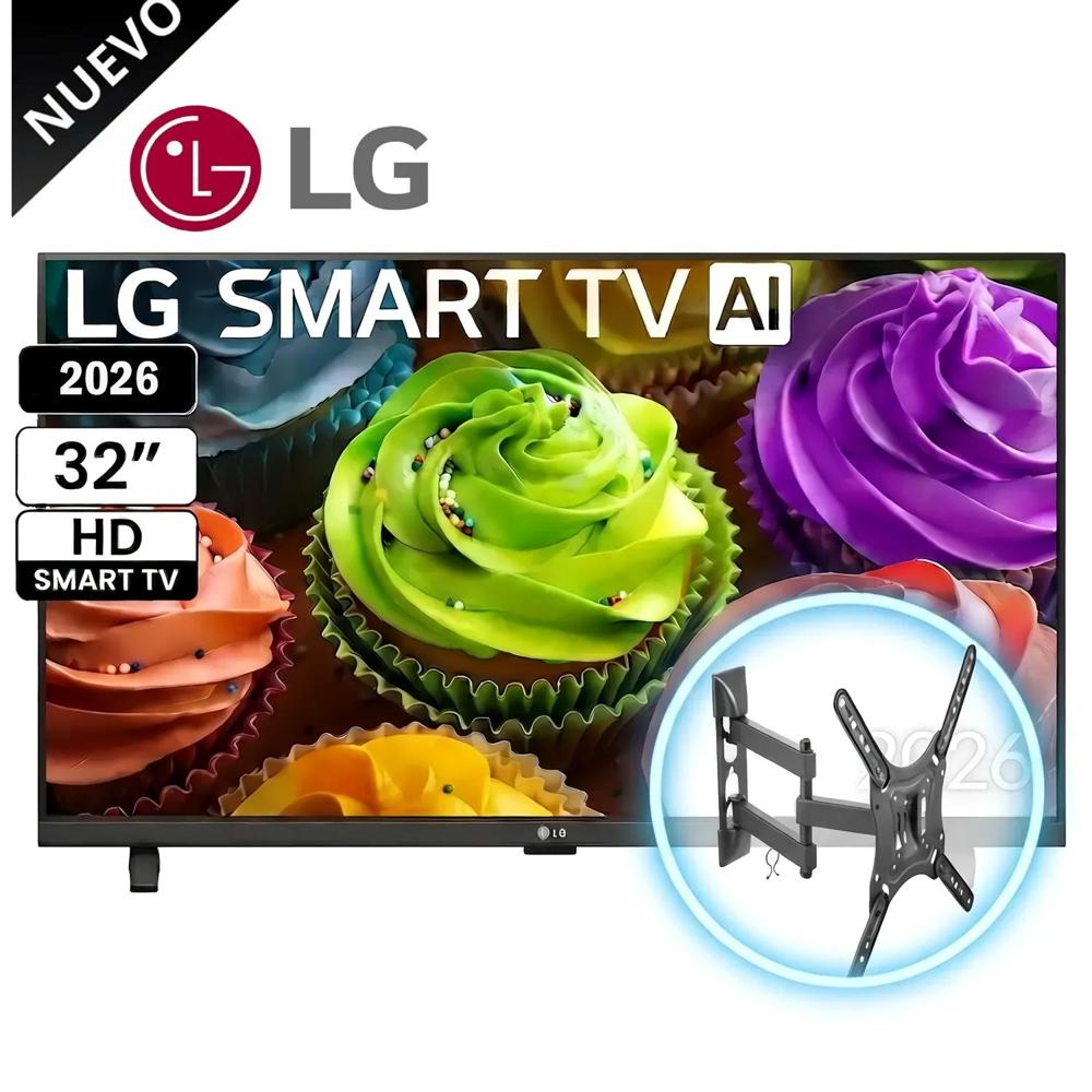 Televisor LG Smart TV 32 HD 32LB650BPSA con webOS MÁS Rack