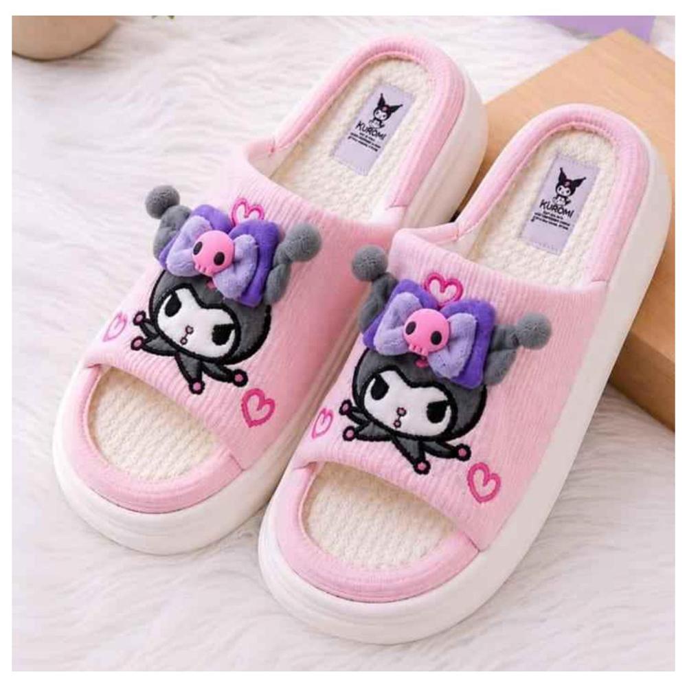 SANDALIAS PANTUFLAS KUROMI COLOR ROSADO