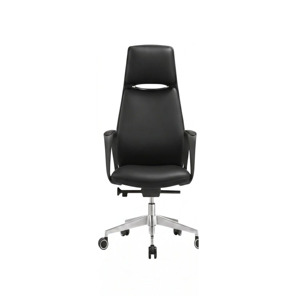 Silla Haven Hanson - H de Cuero Negro Presidencial