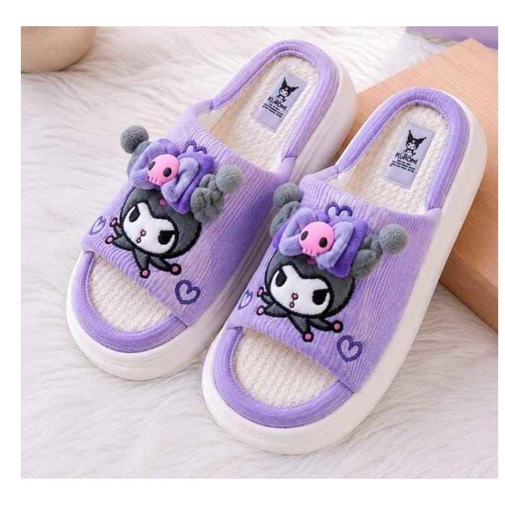 SANDALIAS PANTUFLAS KUROMI COLOR LILA