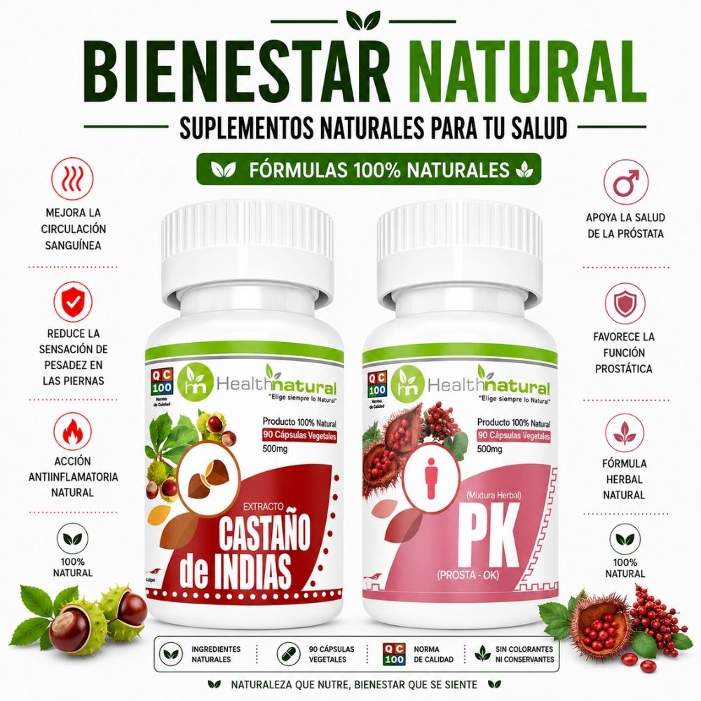 CASTAÑO DE INDIAS HEALTHNATURAL Y PK PROSTA OK HEALTHNATURAL 500MG