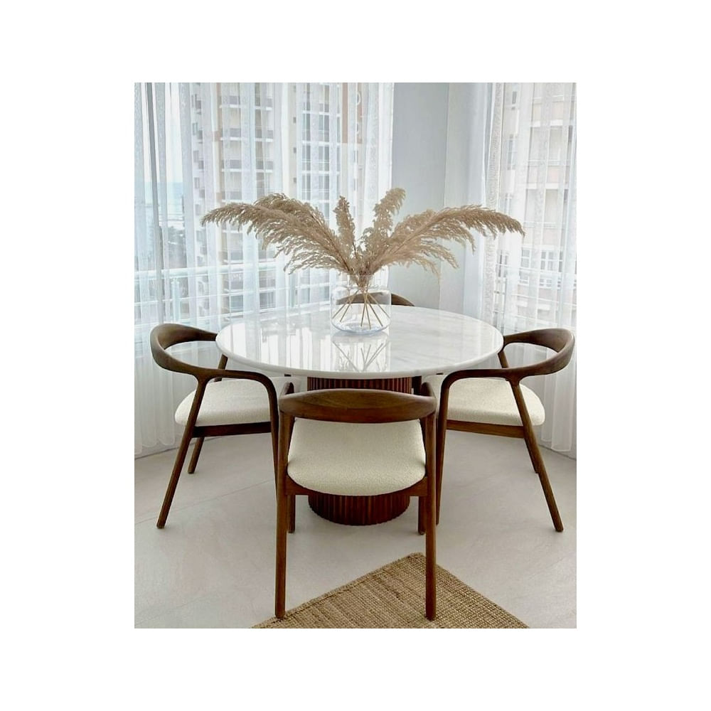 JUEGO DE COMEDOR 4 SILLAS ORLAND NOGAL