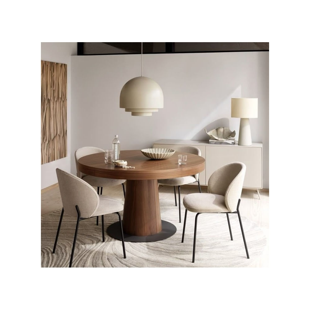 JUEGO DE COMEDOR 4 SILLAS SAREN BEIGE