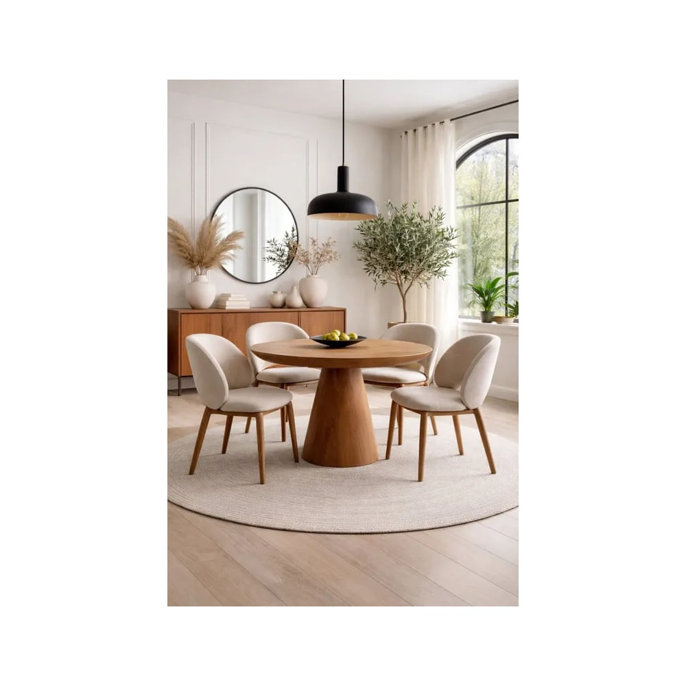 JUEGO DE COMEDOR 4 SILLAS CATALINA BEIGE