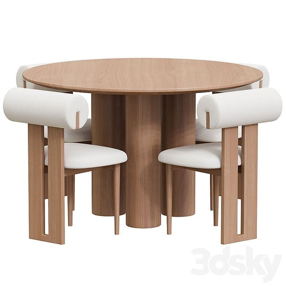 JUEGO DE COMEDOR 4 SILLAS BOREAL BEIGE