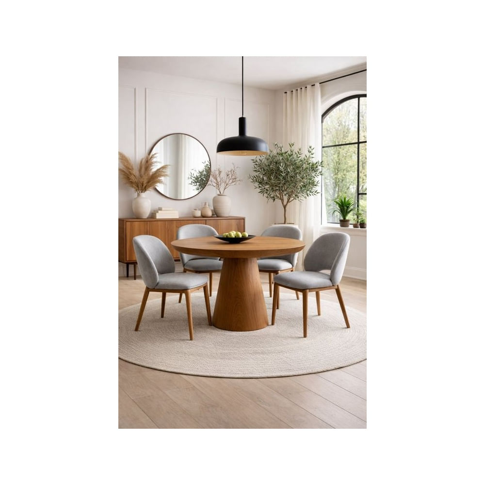 JUEGO DE COMEDOR 4 SILLAS CATALINA PLOMO