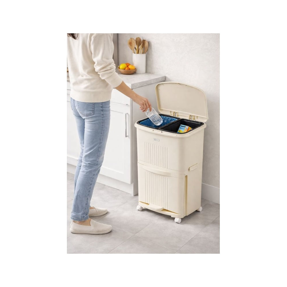 TACHO PARA BASURA 2 NIVELES MULTIFUNCIONAL TOUCH Y PEDAL