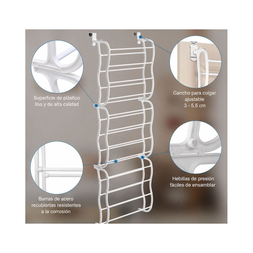 Organizador de Zapatos para puerta capacidad 36 pares