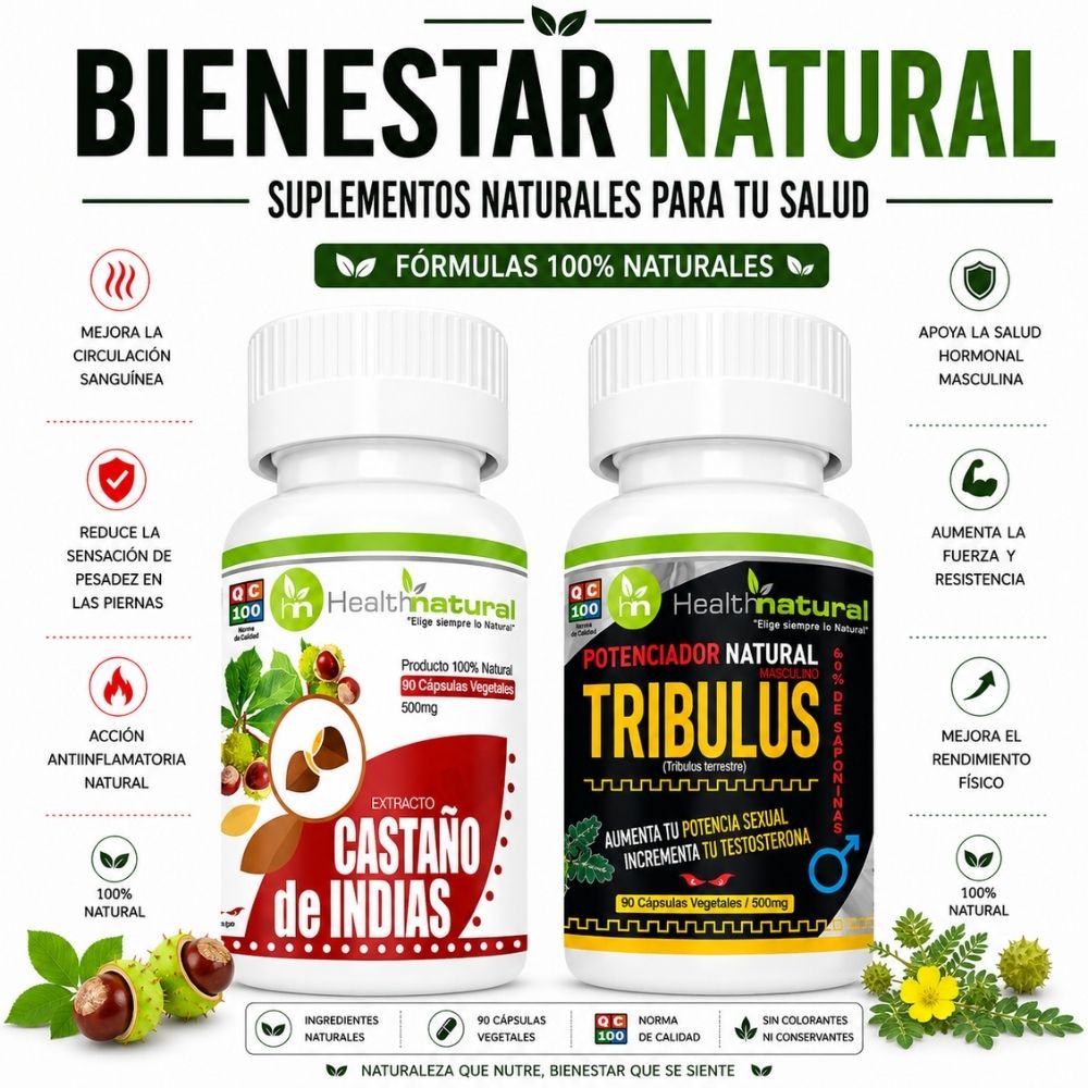 CASTAÑO DE INDIAS HEALTHNATURAL Y TRIBULUS TERRESTRE HEALTHNATURAL