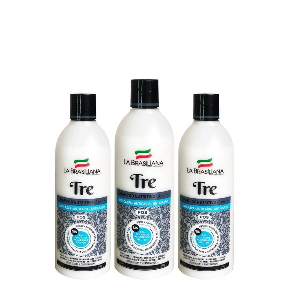 Shampoo Tre Pos La Brasiliana 500Gr 3 Unidades