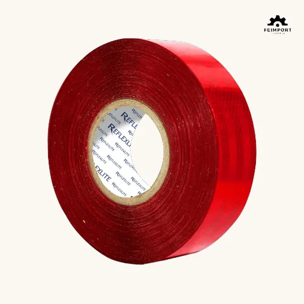 Cinta Reflectiva 2 x 45m Color Rojo Grado Diamante
