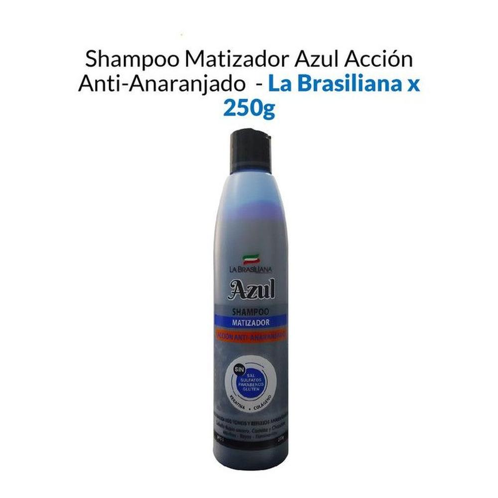 Shampoo Matizador Azul Acción Anti-Anaranjado - La Brasiliana x 250g