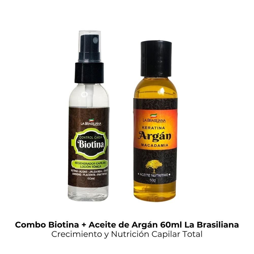 Combo Biotina Mas Aceite de Argán 60ml La Brasilia
