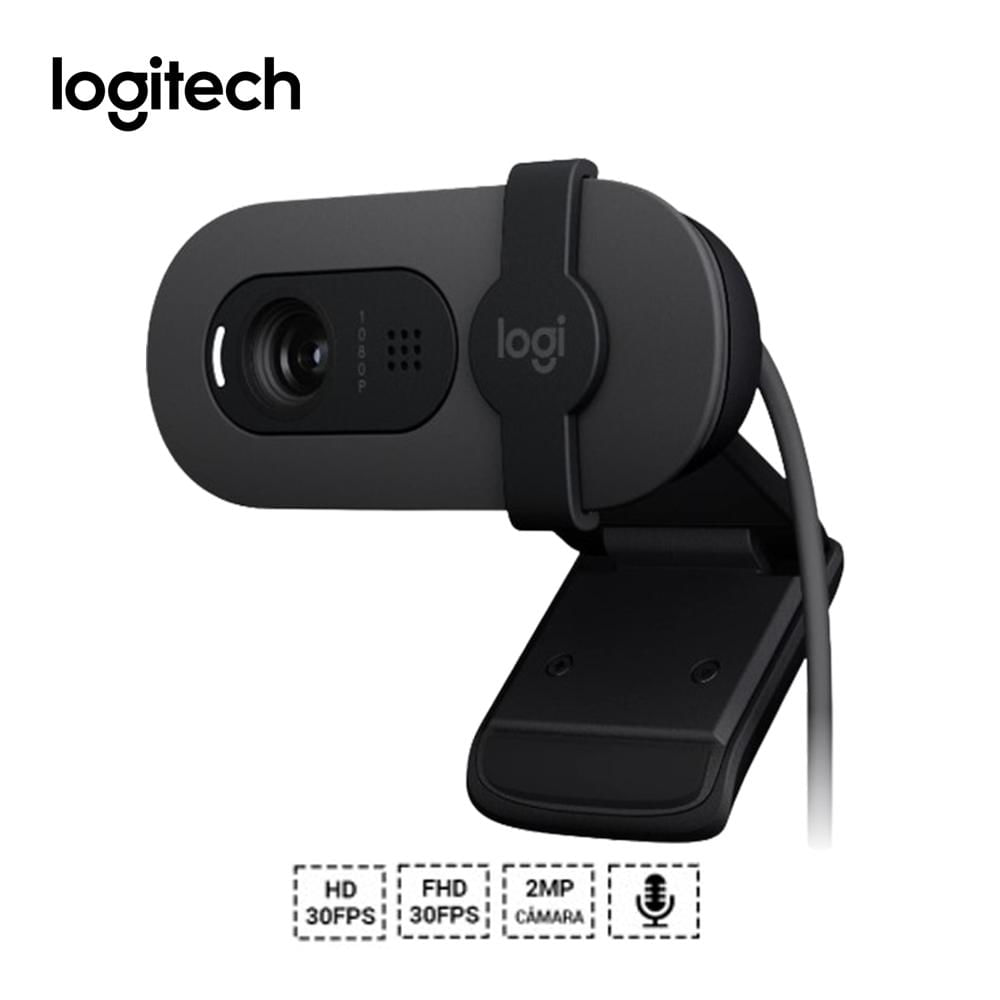 Cámara Web Logitech Brio 100 Full HD 1080p USB-A Micrófono Negro