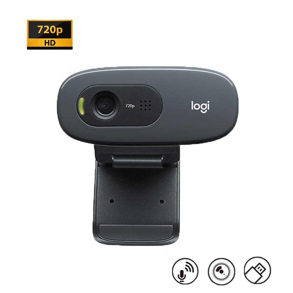 Cámara Web Logitech C270 HD 720p 30 FPS Micrófono USB-A Negro
