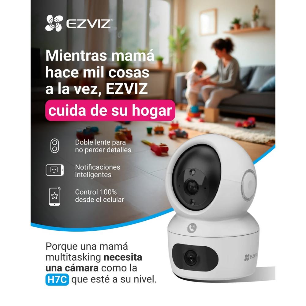 Camara I Ip Pt Lente Dual Interior 8mp Wifi Lente 2.8+6mm